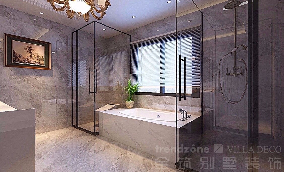 浦东滨海森林庄园20600欧式别墅卫浴间装修效果图