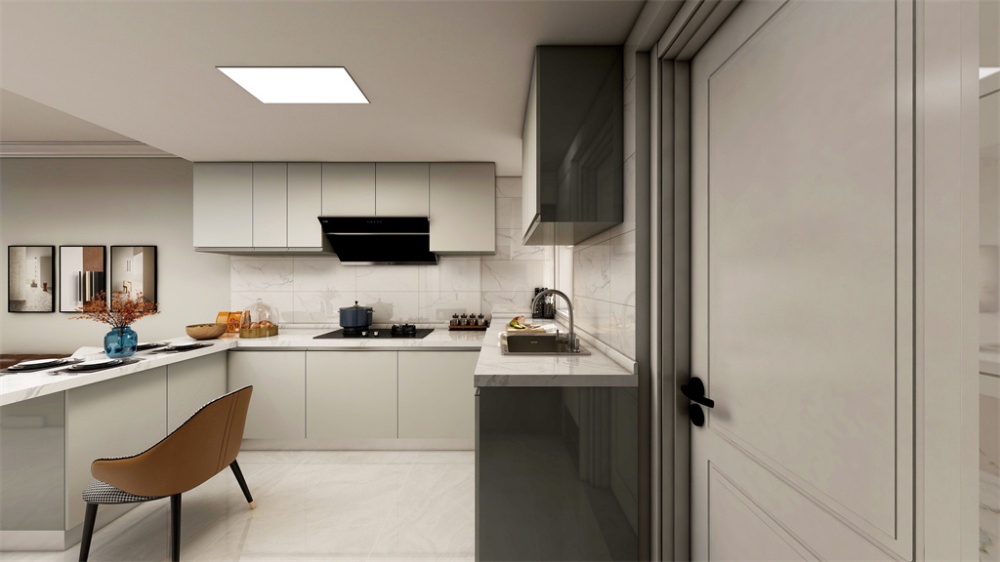宝山区共和新路58现代简约两室一厅厨房装修效果图