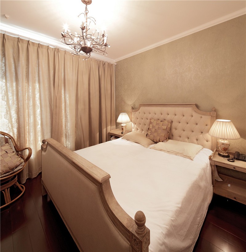 上海世茂滨江350平欧式古典风格别墅卧室装修效果图