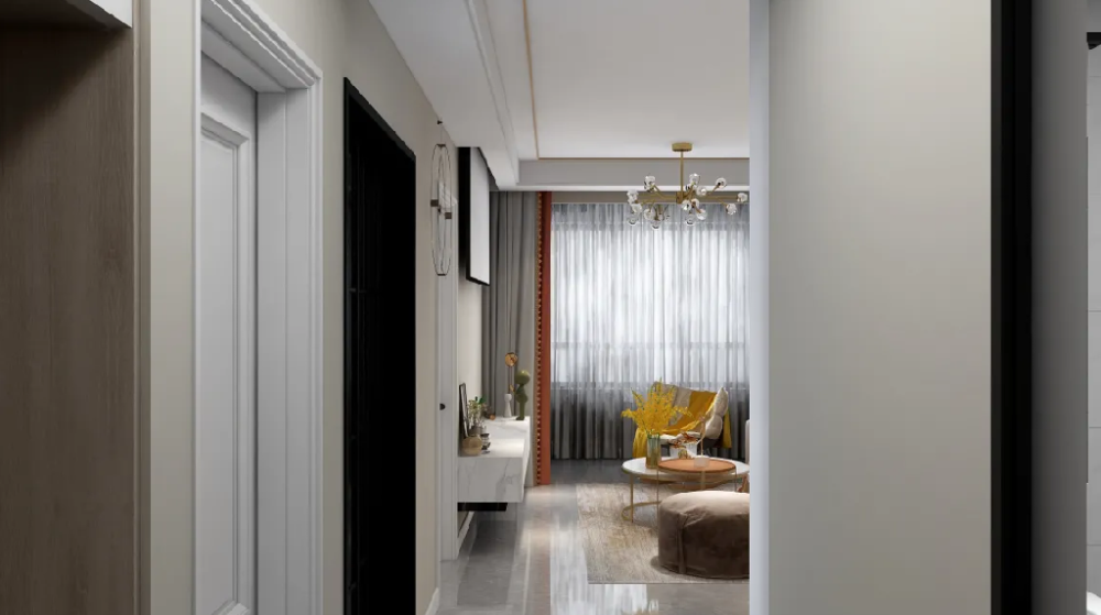 浦东梅园五街坊60现代简约两室一厅走廊装修效果图