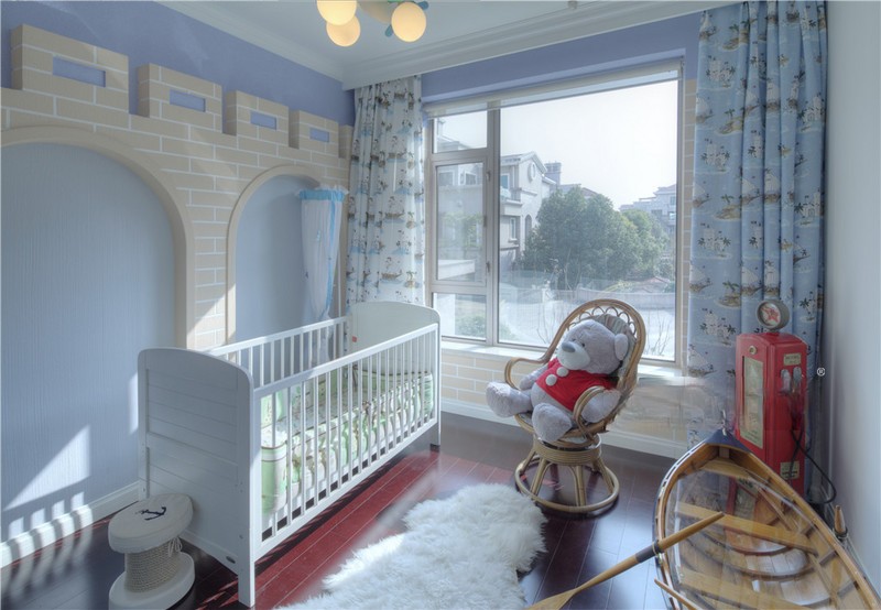 上海世茂滨江350平欧式古典风格别墅儿童房装修效果图