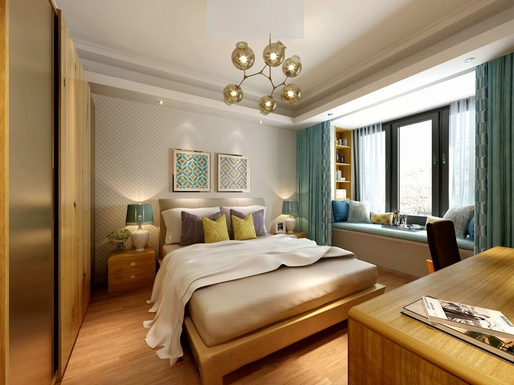 徐汇区中信君庭208平欧式风格大平层卧室装修效果图
