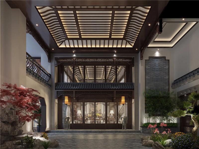 上海上海桃花源1200平新中式风格别墅其他区域效果图