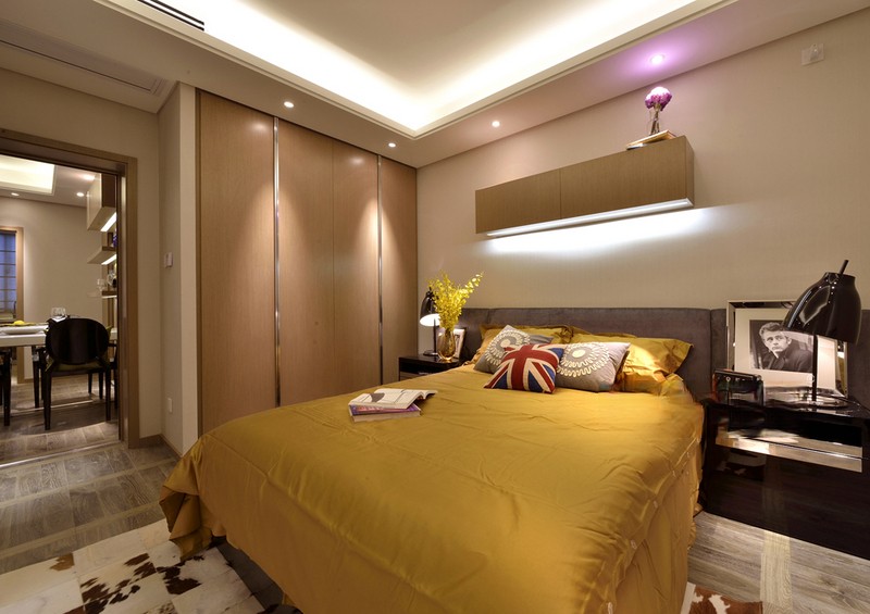 上海香滨水岸135平时尚风格住宅卧室装修效果图