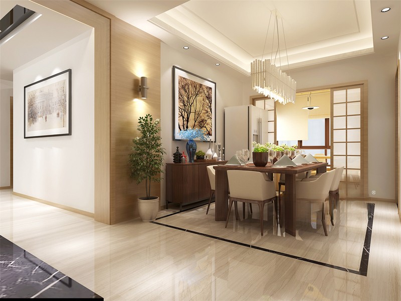 浦东凯佳公寓154平现代前卫风格三居室装修效果图