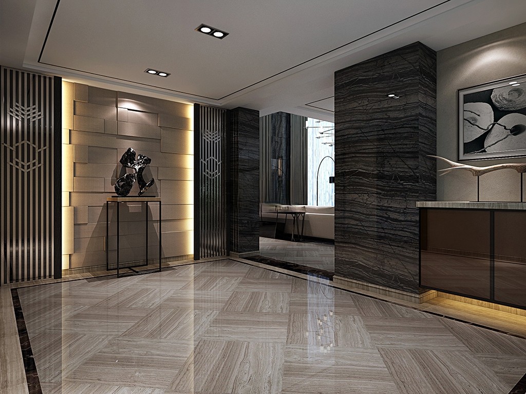 杨浦区橡树湾300平现代风格叠加别墅装修效果图