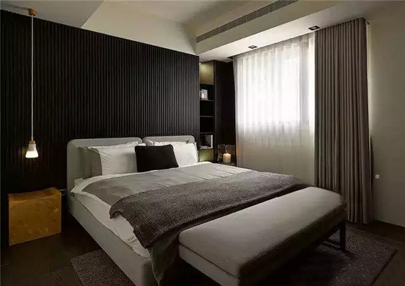 上海星河湾现代城180平现代前卫风格住宅卧室装修效果图