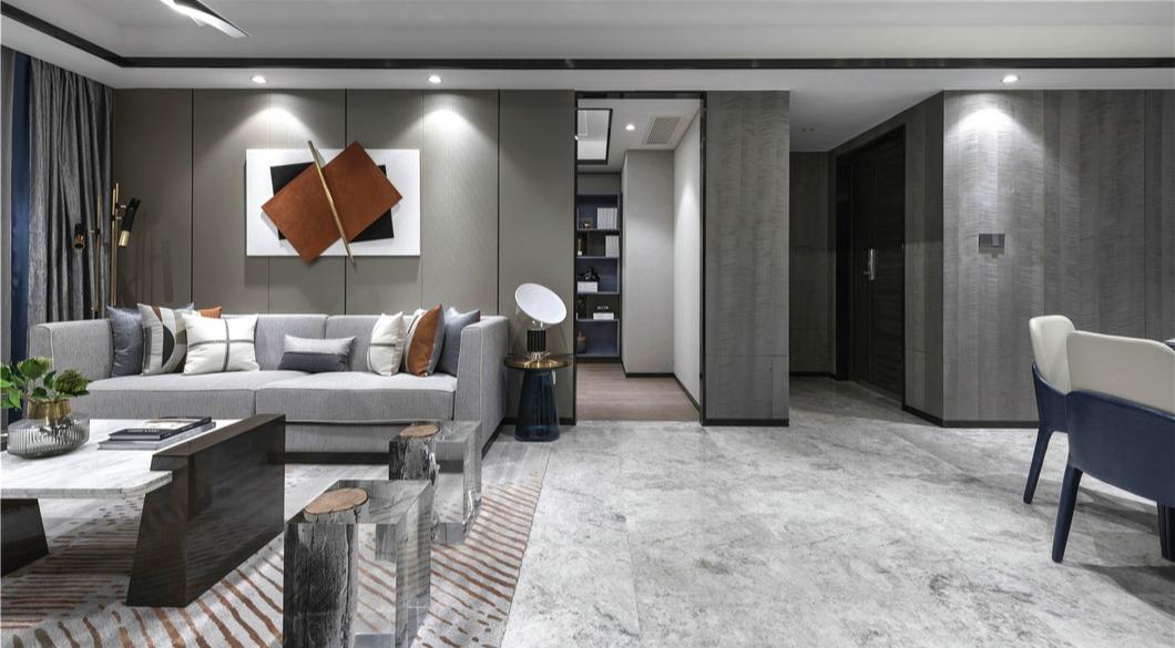 浦东新区现代&生活130平现代简约风格公寓装修效果图