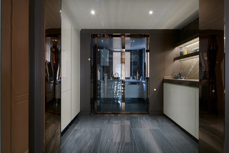 上海丽水湾160平现代简约风格住宅厨房装修效果图