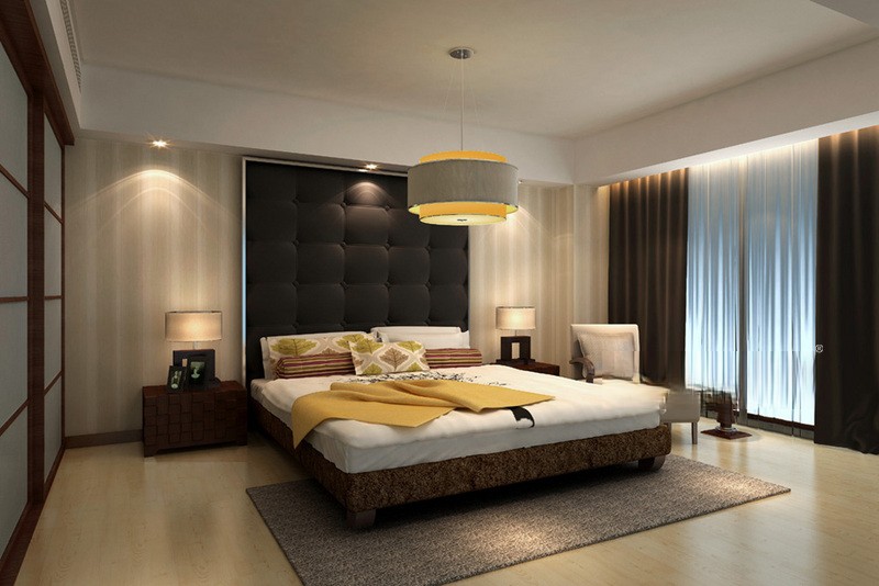 上海银杏家园180平港式风格四居室卧室装修效果图