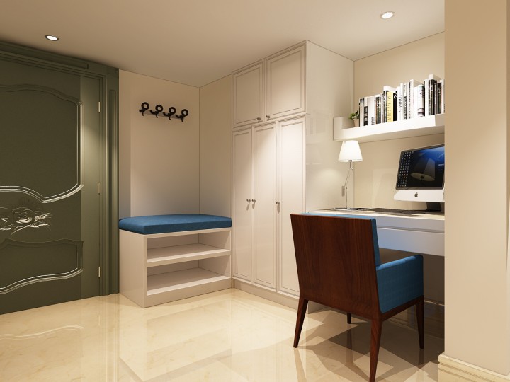 50-100㎡平新中式风格公寓装修效果图