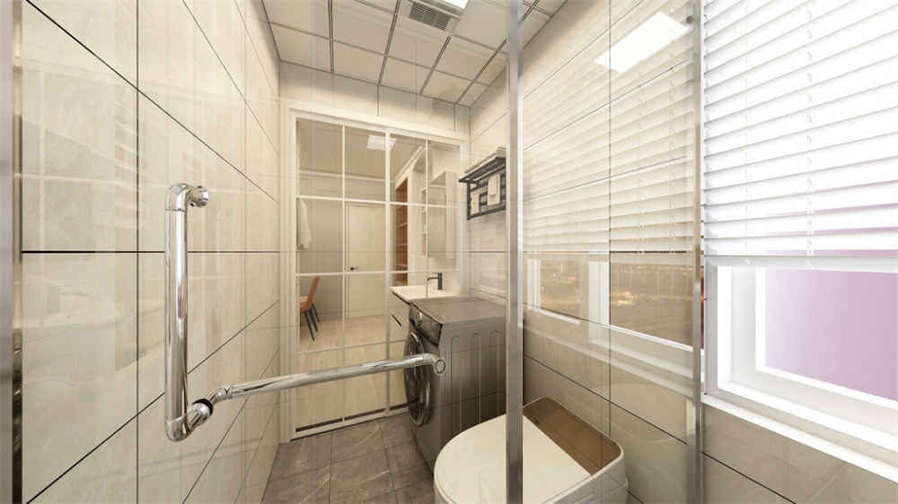 虹口区虹湾路66现代简约两室一厅卫生间装修效果图