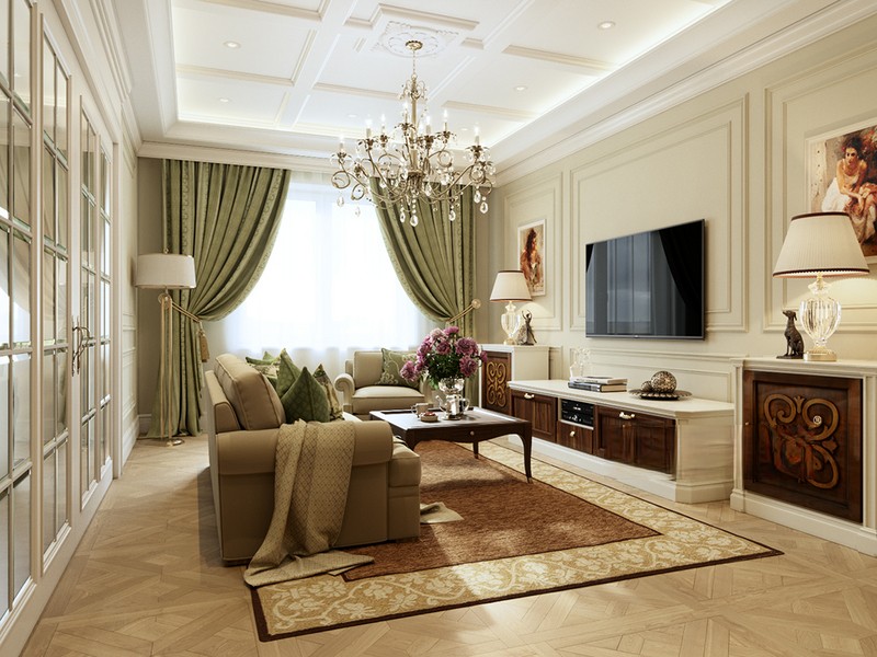 上海汤臣一品288平欧式风格别墅客厅装修效果图