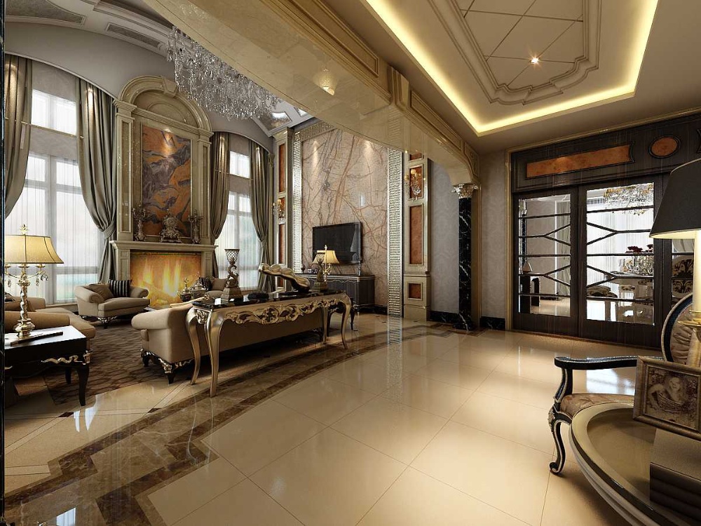 杨浦祥和公寓478平欧式风格别墅装修效果图