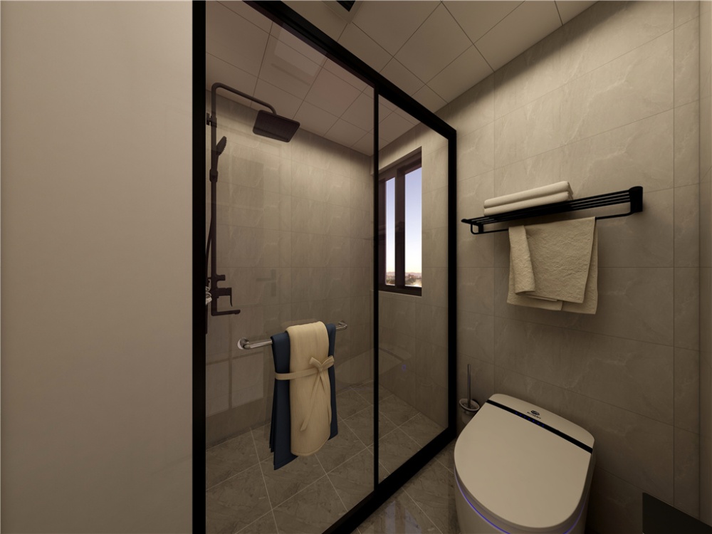 浦东中远行家75现代简约两室两厅卫生间装修效果图