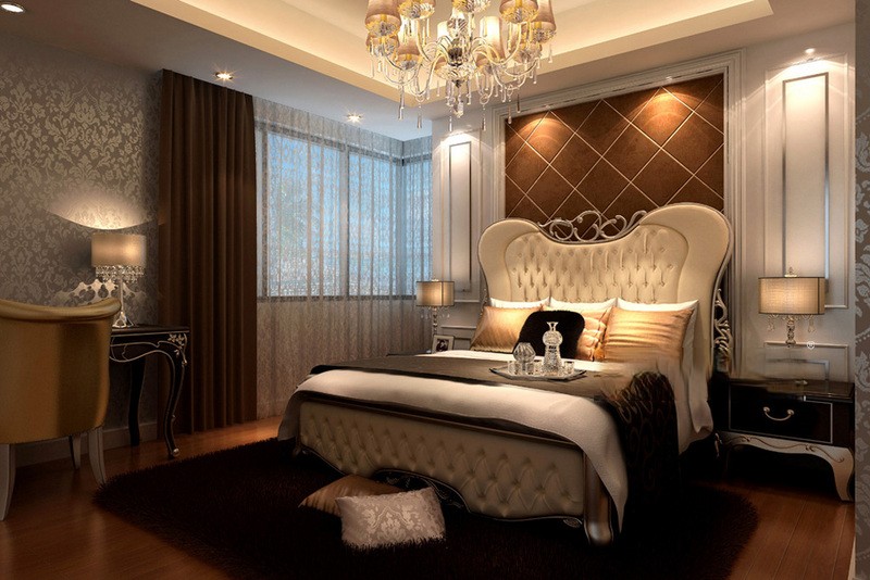 上海海港城150平新古典风格住宅卧室装修效果图