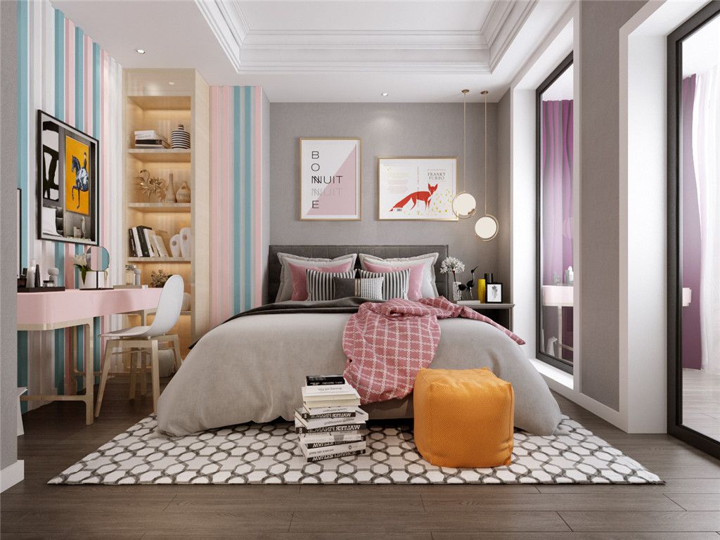 宝山区正荣国领160平法式风格大平层卧室装修效果图
