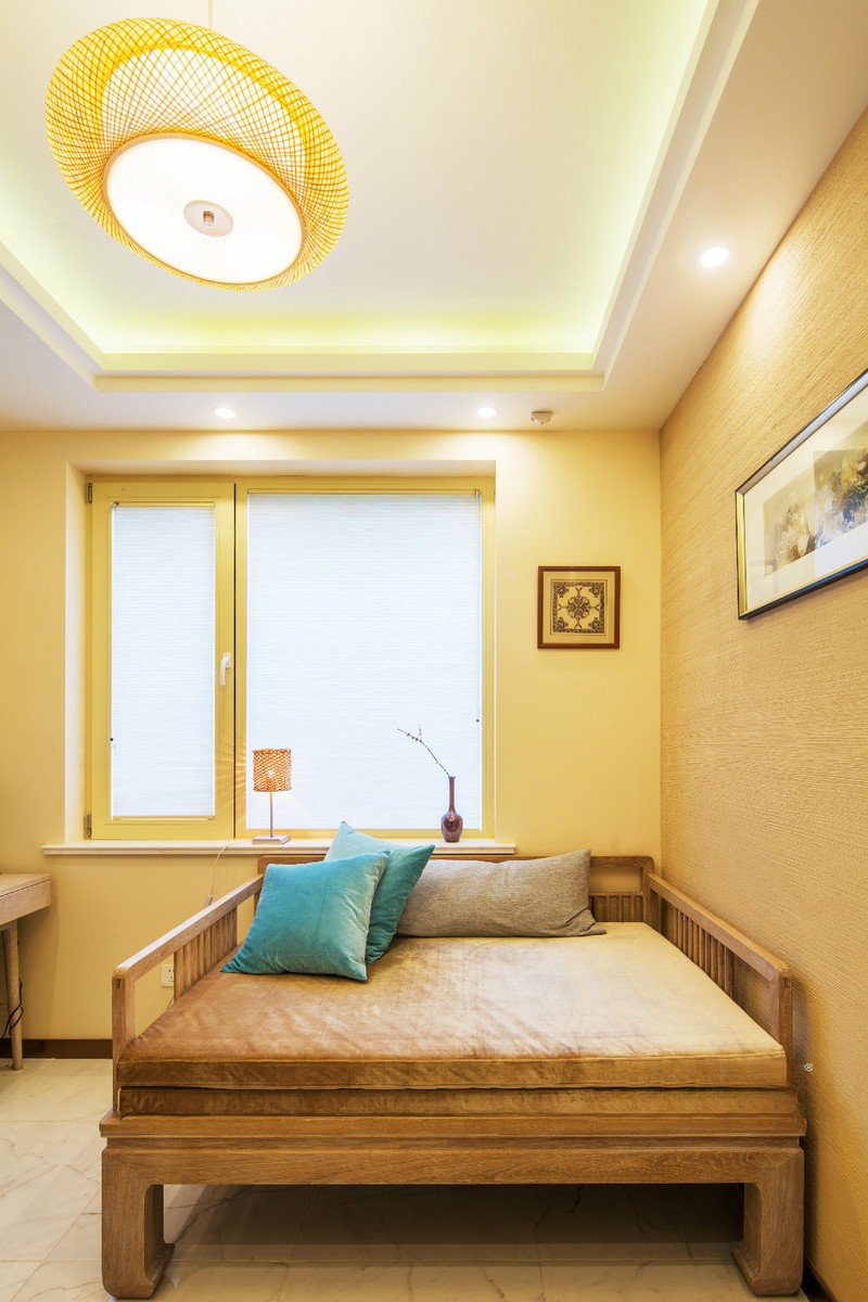 上海陆家嘴花园170平新中式风格三居室卧室装修效果图