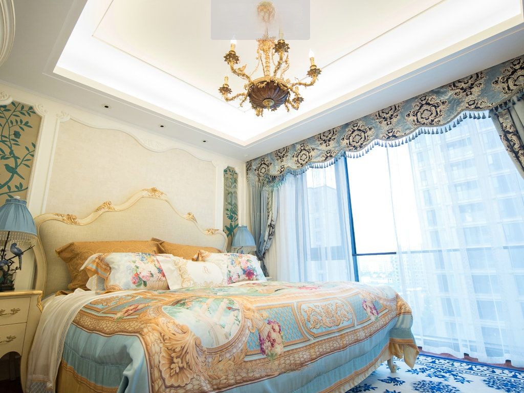 浦东锦绣兰庭147平法式风格公寓卧室装修效果图
