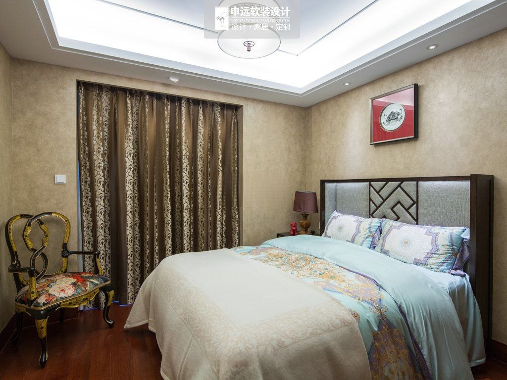 浦东锦绣兰庭147平法式风格公寓卧室装修效果图