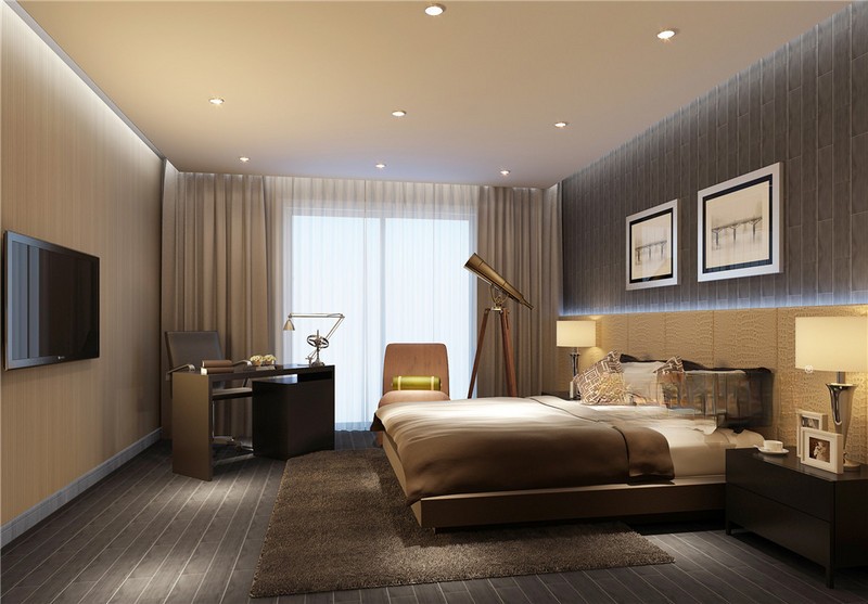 上海环宇天下180平现代前卫风格三居室卧室装修效果图