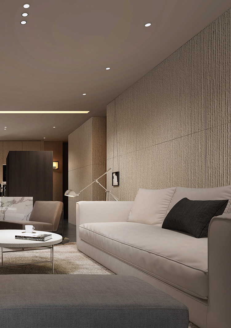 崇明区200平现代风格大平层客厅装修效果图