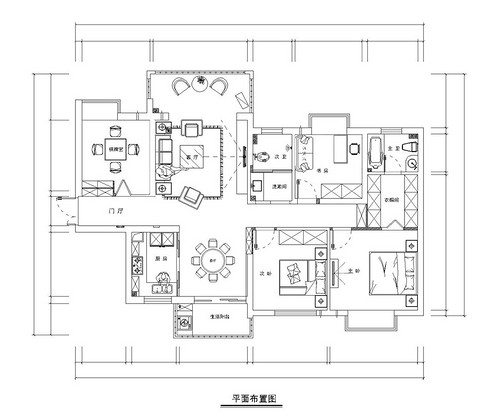 上海上海城130平住宅户型图