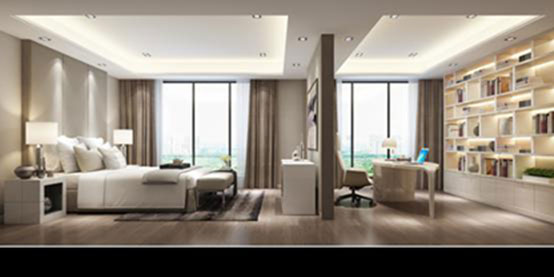 浦东新区财富海景200平现代风格公寓装修效果图