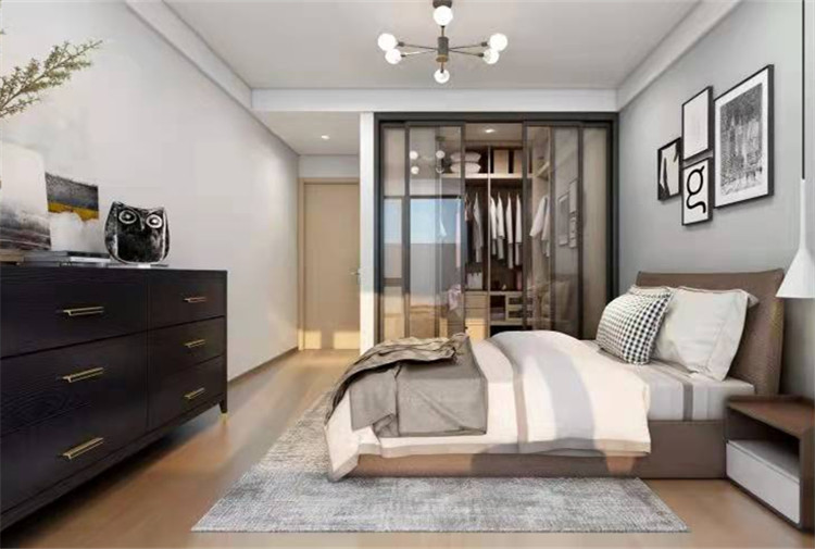 长宁区淞虹公寓95平简约风格二居室装修效果图
