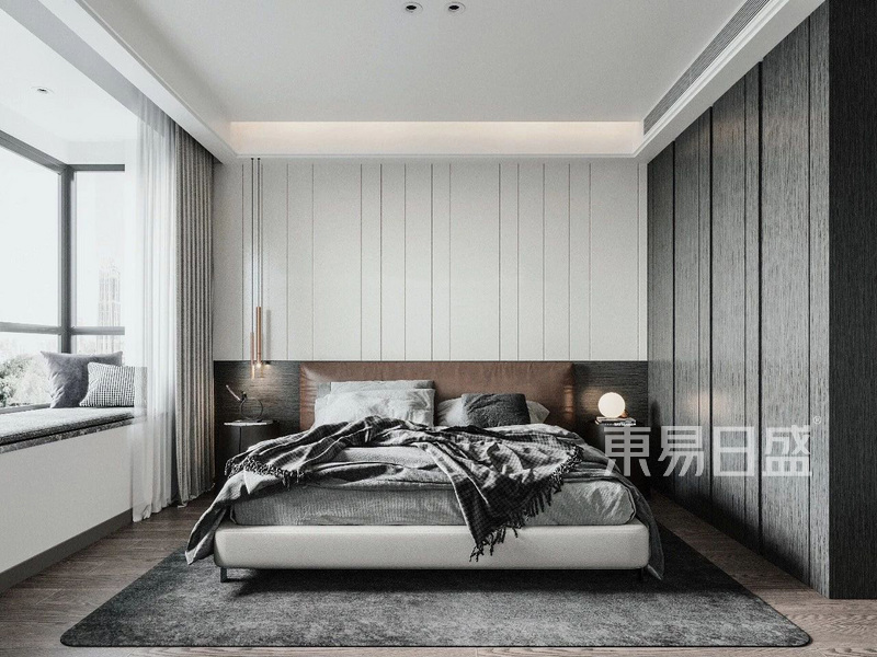 上海古北尚郡135平现代简约风格三居室卧室装修效果图