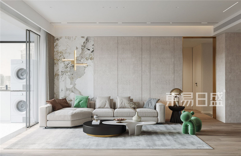 上海龙湖天璞143平现代简约风格三居室装修效果图