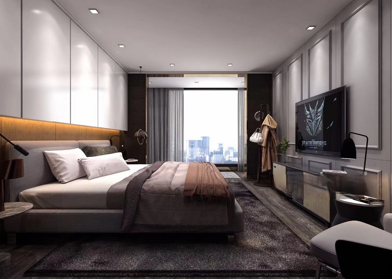 上海长宁中华小区120平意式风格三居室卧室装修效果图
