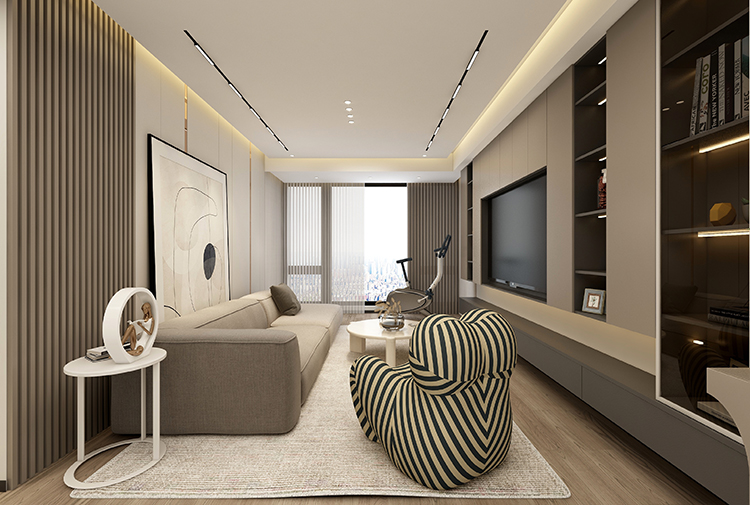 浦东新区陆家嘴中央公寓170平现代风格大平层装修效果图