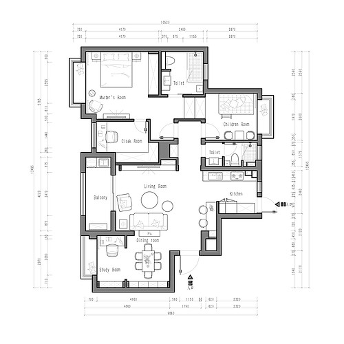 上海创融·嘉天地155平三居室户型图