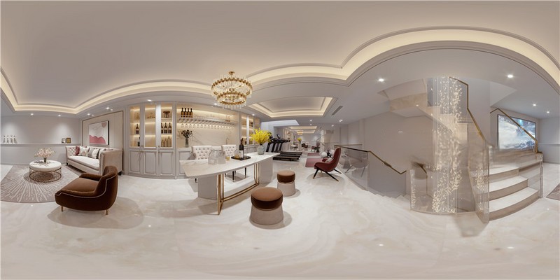 上海上海佘山玺樾220平现代简约风格三居室客厅装修效果图