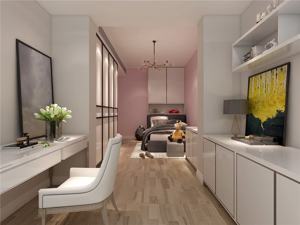 徐汇区紫荆园300平欧式风格叠加别墅卧室装修效果图