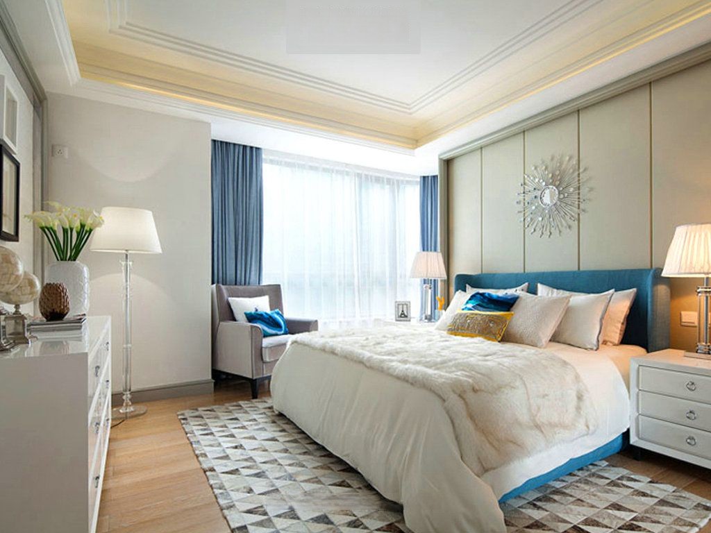 宝山区共和新苑150平现代风格大平层卧室装修效果图