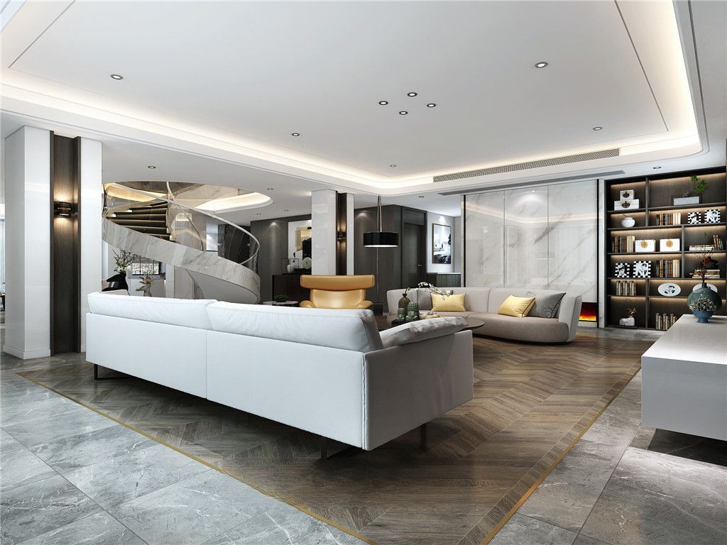 南通北上海至尊160平新中式风格大平层客厅装修效果图
