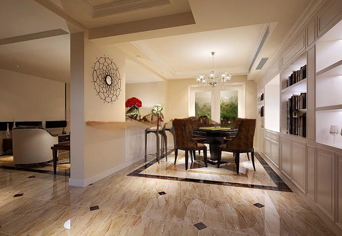 宝山区朗香花园110平美式风格公寓装修效果图
