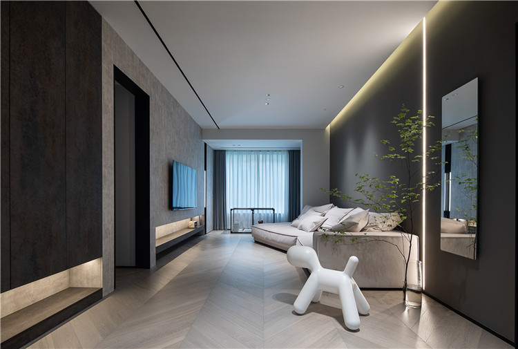 浦东新区中金海棠湾88平现代风格二居室装修效果图