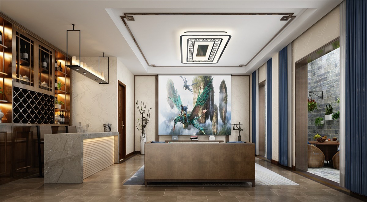闵行区紫欣公寓262平中式风格复式装修效果图
