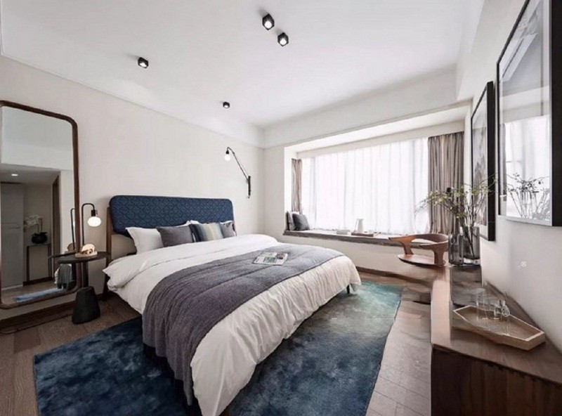上海中凯城市之光120平北欧风格三居室卧室装修效果图