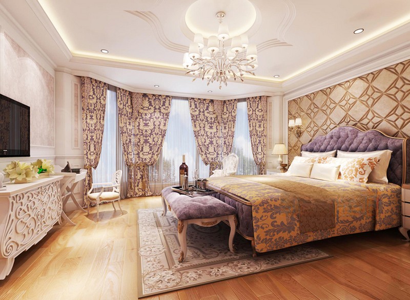 上海嘉怡别墅400平轻奢风格别墅卧室装修效果图