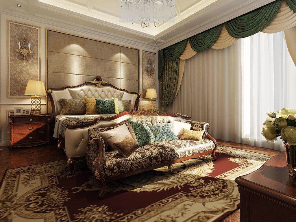 宝山区远洋鸿郡500平新古典风格大平层卧室装修效果图