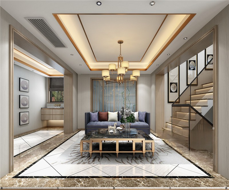上海光明御品400平新中式风格别墅其他区域效果图
