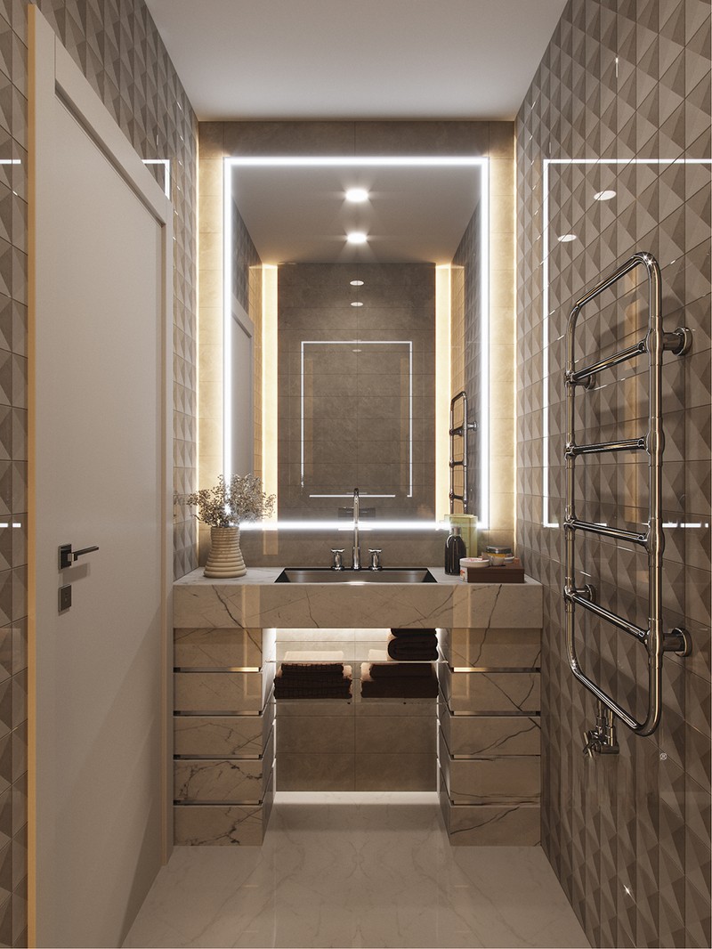上海远洋鸿郡500平现代简约风格别墅卫生间装修效果图