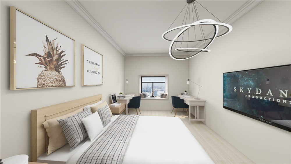 浦东益江路121现代简约两室户卧室装修效果图