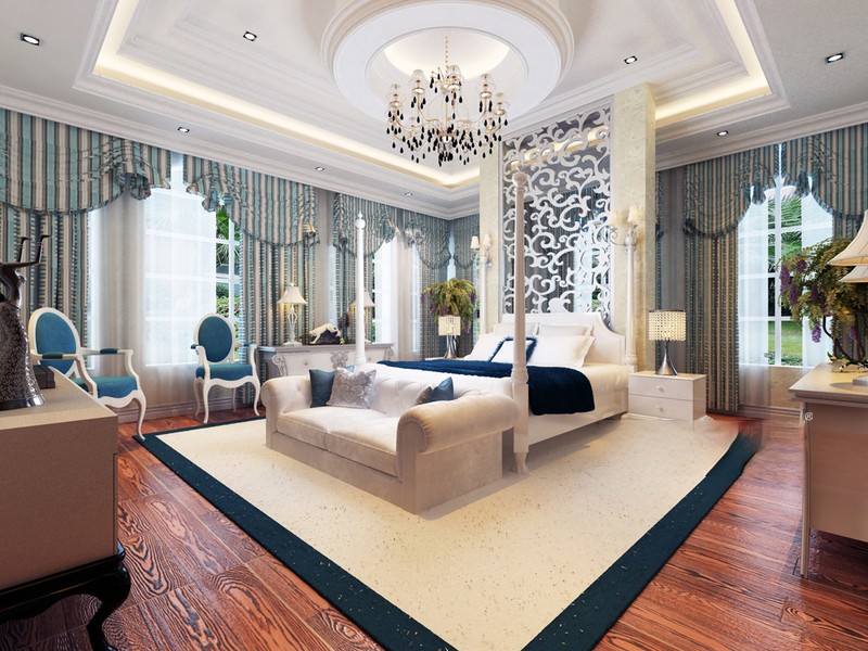 上海盛世天下别墅区1050平欧式古典风格别墅客厅装修效果图