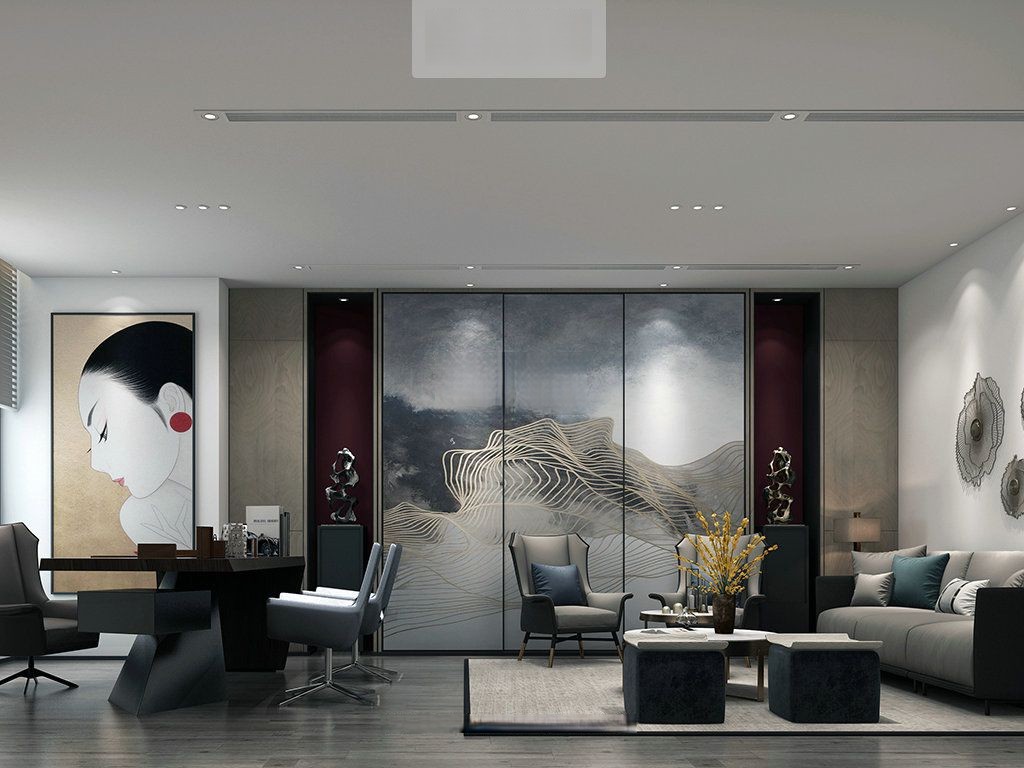 嘉定区400平新中式风格大平层休闲娱乐室装修效果图