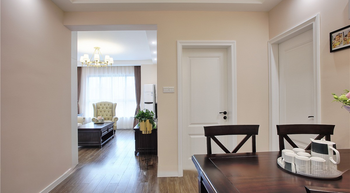 宝山区恒盛豪庭130平美式风格两室两厅装修效果图
